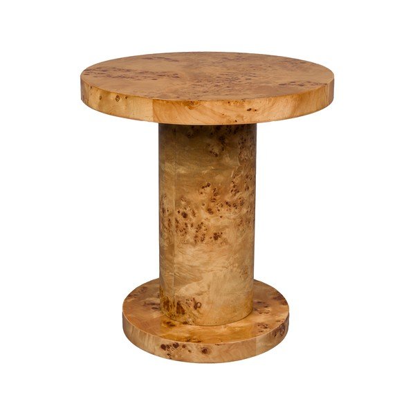 Okrogla stranska mizica v orehovem dekorju ø 46 cm Quinn – Dutchbone