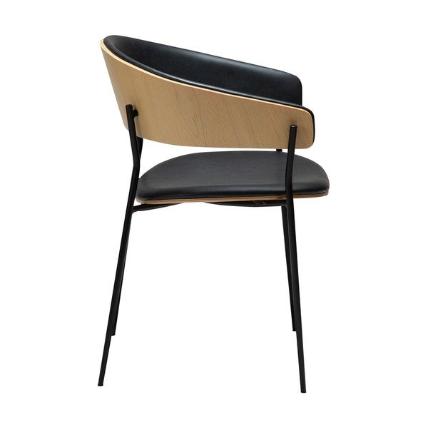 Črn jedilni stol z nasloni za roke Crib – DAN-FORM Denmark-image-2
