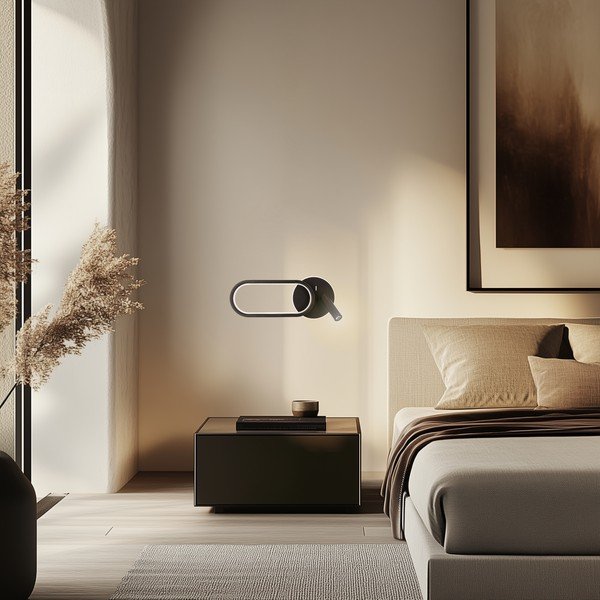 Črna LED stenska svetilka Monet – Candellux Lighting-image-3