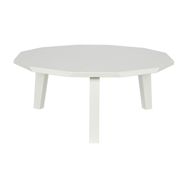 Klubska mizica iz belega bora WOOOD Twelve, ⌀ 80 cm