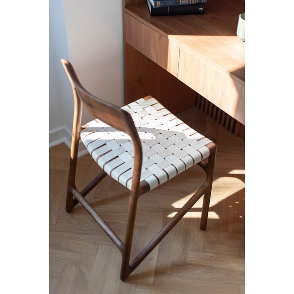 Rjav/kremno bel jedilni stol Fawn – Gazzda-image-2