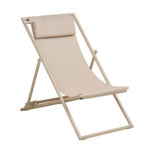 Bež kovinski vrtni ležalnik Curtis – House Nordic