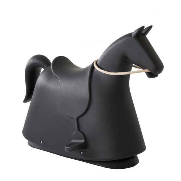 Črn otroški stolček v obliki konja Magis Rocky, višina 71,5 cm