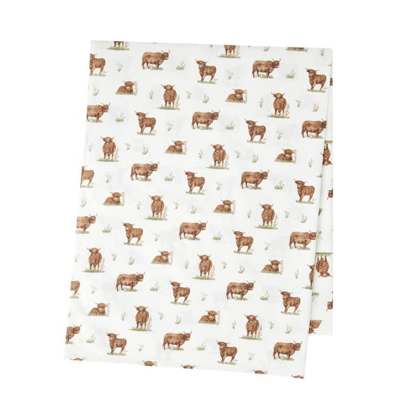 Bombažen namizni prt 137x229 cm Angus Highland Cow – Catherine Lansfield