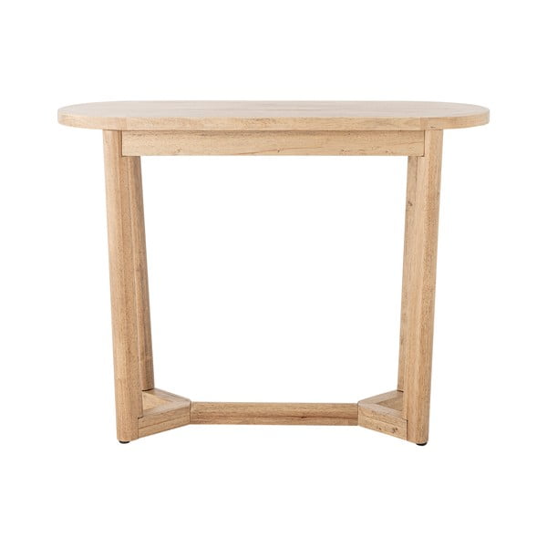 Stranska mizica iz masivnega kavčukovca v naravni barvi 35x100 cm Serrone – Bloomingville