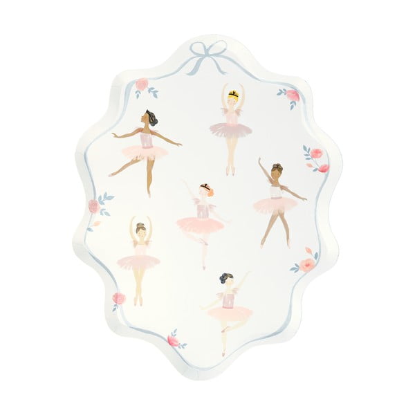 Papirnati krožniki za enkratno uporabo v kompletu  8 ks Ballerina – Meri Meri