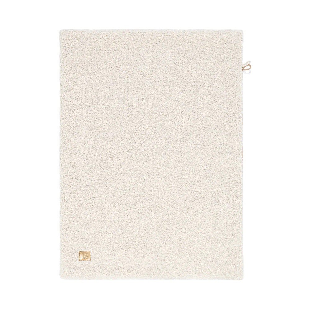 Kremno bela otroška odeja iz sherpa flisa 100x77 cm