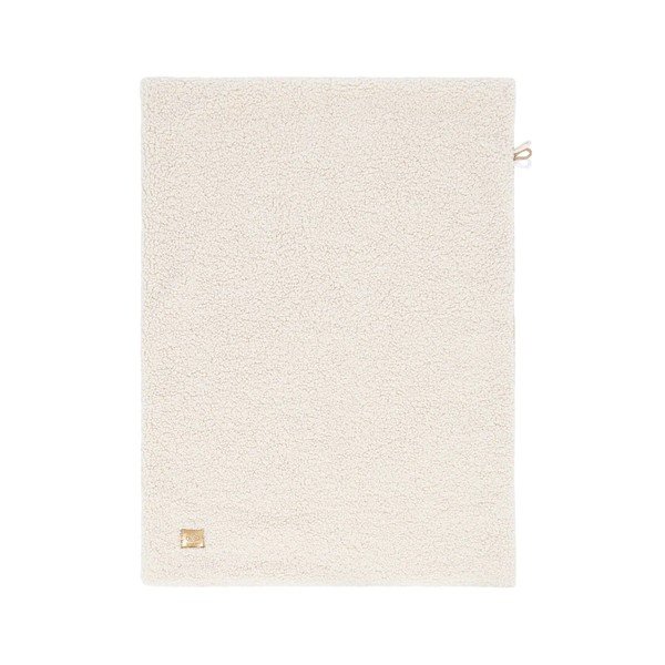 Kremno bela otroška odeja iz sherpa flisa 100x77 cm – Meowbaby