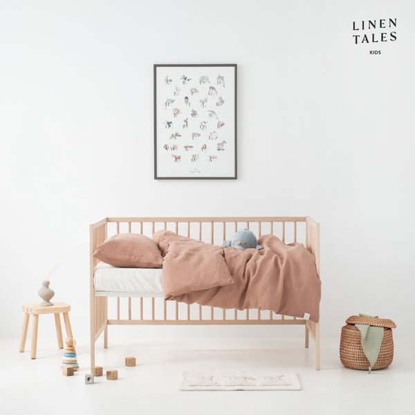 Lanena otroška posteljnina za otroško posteljico 100x140 cm – Linen Tales-image-1
