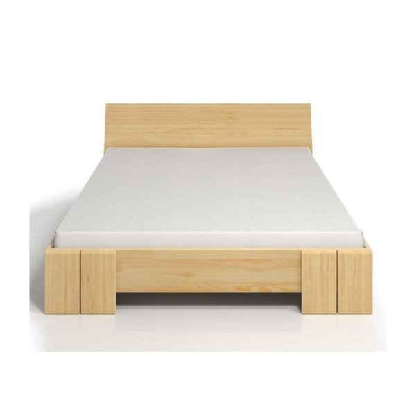 Dvoposteljna postelja iz borovega lesa s shrambo SKANDICA Vestre Maxi, 200 x 200 cm