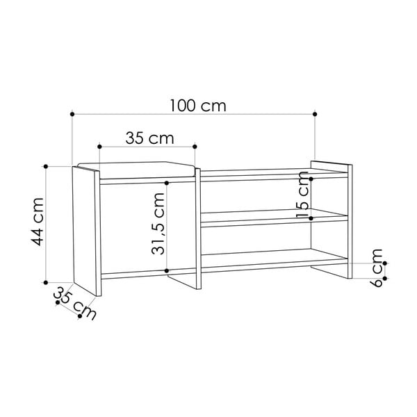 Bela klop za čevlje/klop Homitis Sunno-image-3