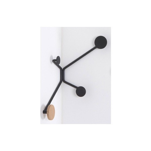 Črn stenski obešalnik Gazzda Hook-image-3