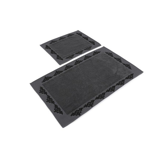 Komplet 2 temno sivih kopalniških preprog Hobby Sapphire-image-3