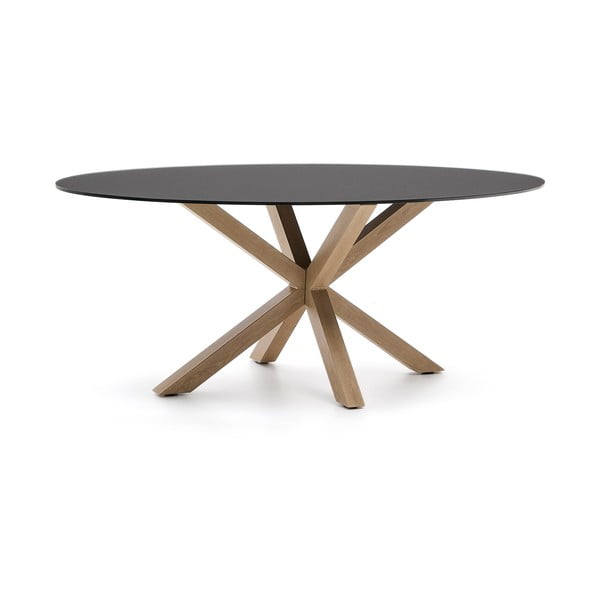 Jedilna miza s stekleno mizno ploščo 100x200 cm Argo – Kave Home