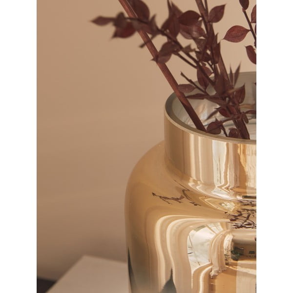 Ročno pihana steklena vaza v zlati barvi Westwing Collection Uma, višina 20 cm-image-2