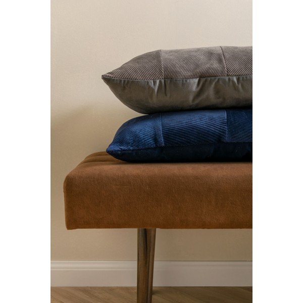 Siva žametna okrasna blazina PT LIVING Velvet, 60 x 30 cm-image-4