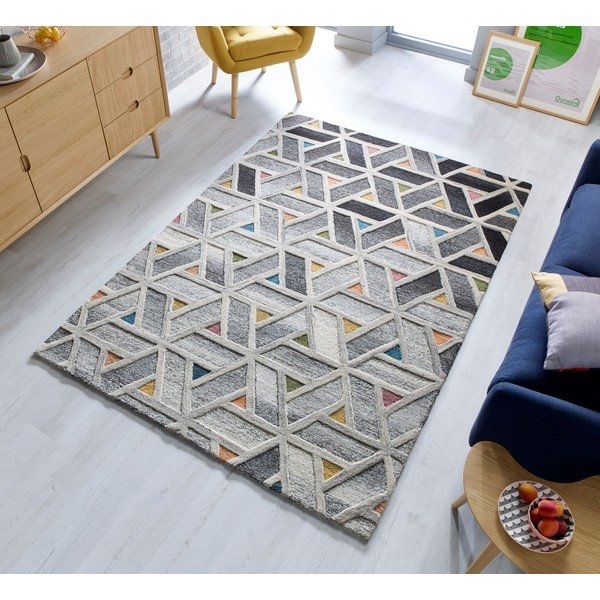 Siva volnena preproga Flair Rugs River, 120 x 170 cm-image-4