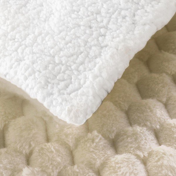 Slonokoščena odeja iz mikropliša 180x220 cm Frosty – douceur d'intérieur-image-3