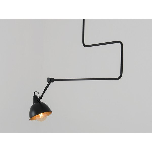 Črna viseča svetilka s kovinskim senčnikom 80x80 cm Coben - CustomForm-image-2