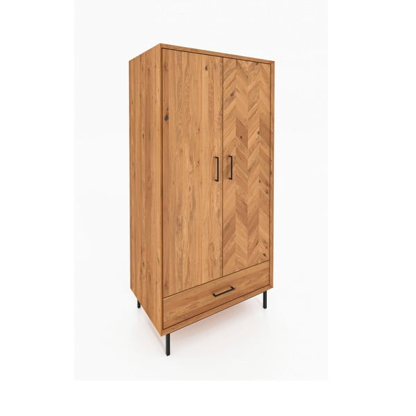 Garderobna omara iz masivnega hrasta 97x196 cm Abies – The Beds-image-2