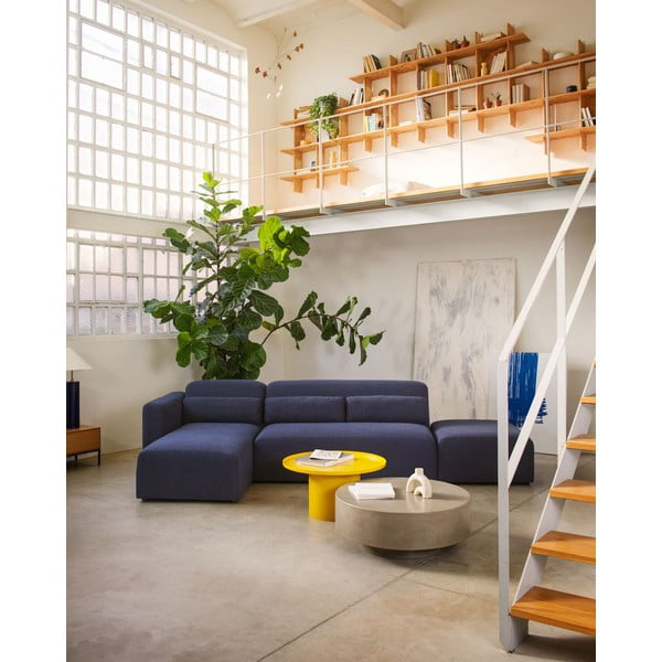 Gorčično rumena kovinska okrogla mizica ø 72 cm Fleksa – Kave Home-image-4