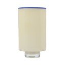 Kremno bela steklena vaza (višina 26 cm) Milo – ONA