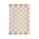 Kremno bela/naravna ročno tkana preproga iz mešanice volne 200x300 cm Eric Checkboard – Flair Rugs