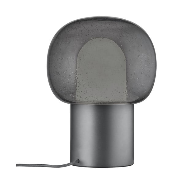 Antracitno siva aluminijasta LED namizna svetilka s steklenim senčilom (višina 32 cm) Iris – Blomus-image-4