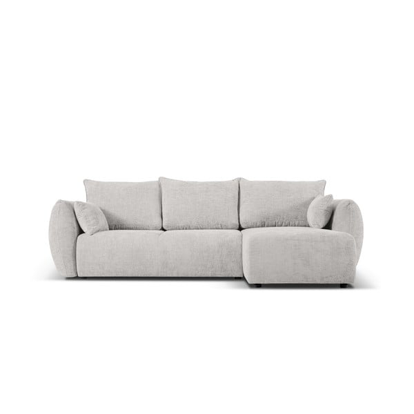Svetlo siva kotna sedežna garnitura (desni kot) Matera – Cosmopolitan Design