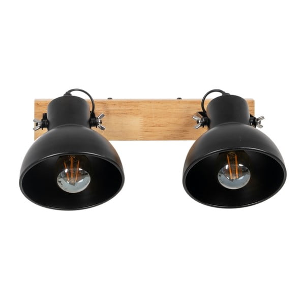 Črna/naravna stenska svetilka – Ixia