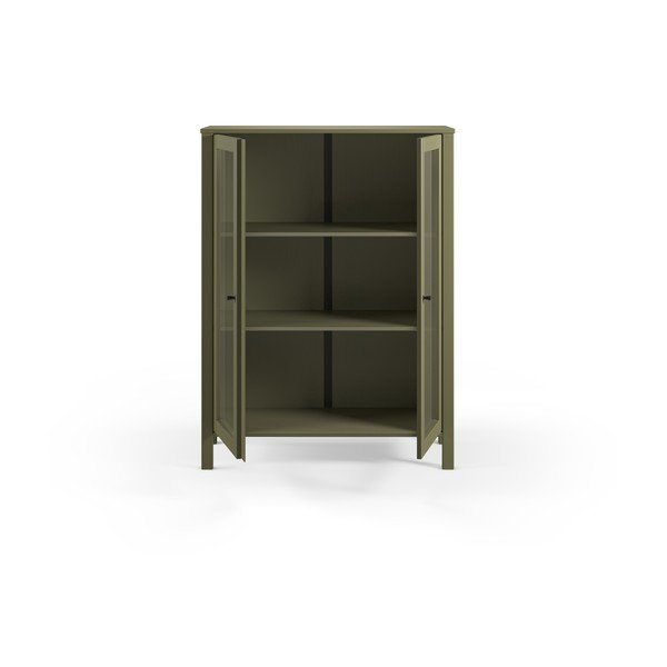 Zelena vitrina iz masivnega bora 90x120x40 cm Alessandra – Marckeric-image-3