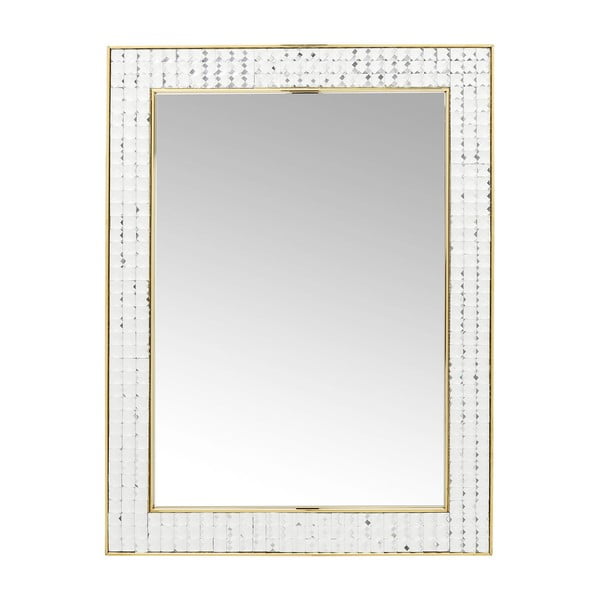 Stensko ogledalo Kare Design Crystals Gold, 80 x 60 cm
