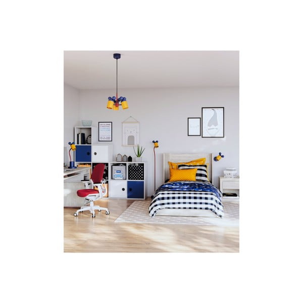 Modra otroška svetilka s kovinskim senčilom ø 30 cm Mouse II – GTV-image-2