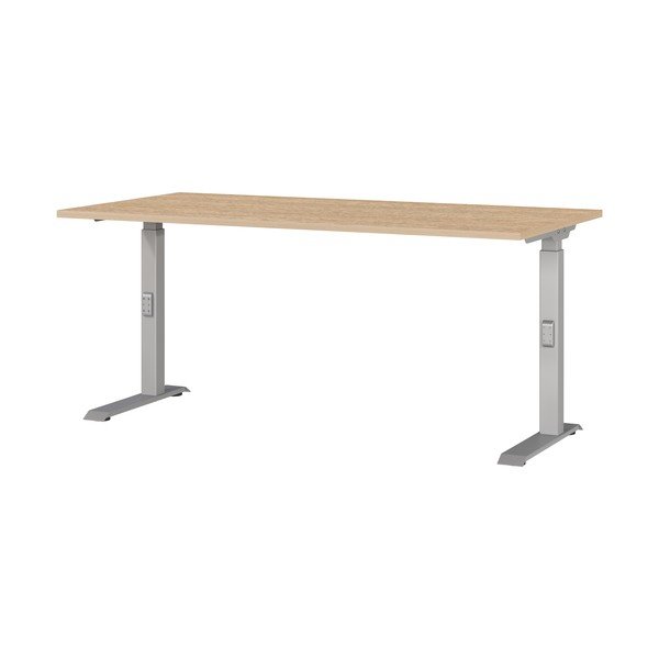 Pisalna miza z nastavljivo višino z mizno ploščo v hrastovem dekorju 80x160 cm Downey – Germania