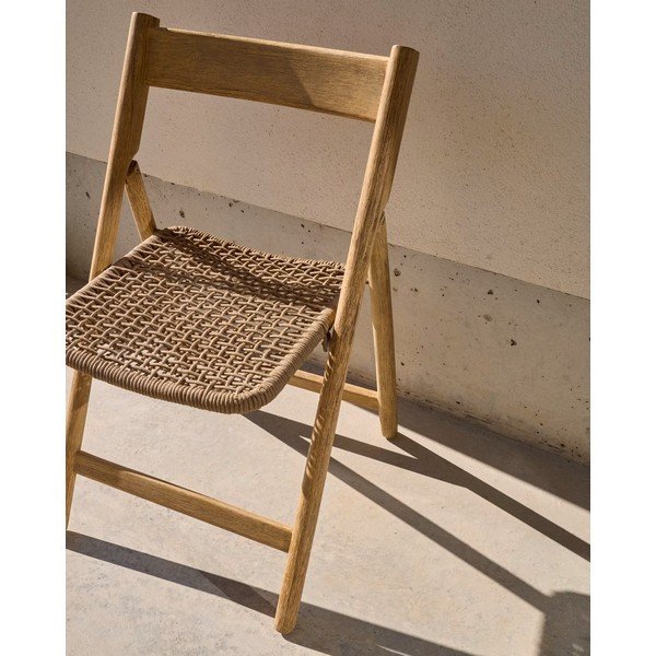 Leseni vrtni stol v naravni barvi Dandara - Kave Home-image-2