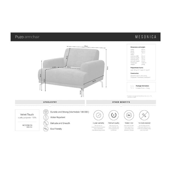 Moder žametni fotelj MESONICA Puzo-image-4
