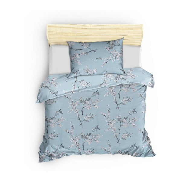 Modra bombažna posteljnina za zakonsko posteljo 200x200 cm Chicory – Mijolnir