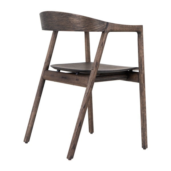 Rjav jedilni stol iz masivnega hrasta Muna – Gazzda-image-4