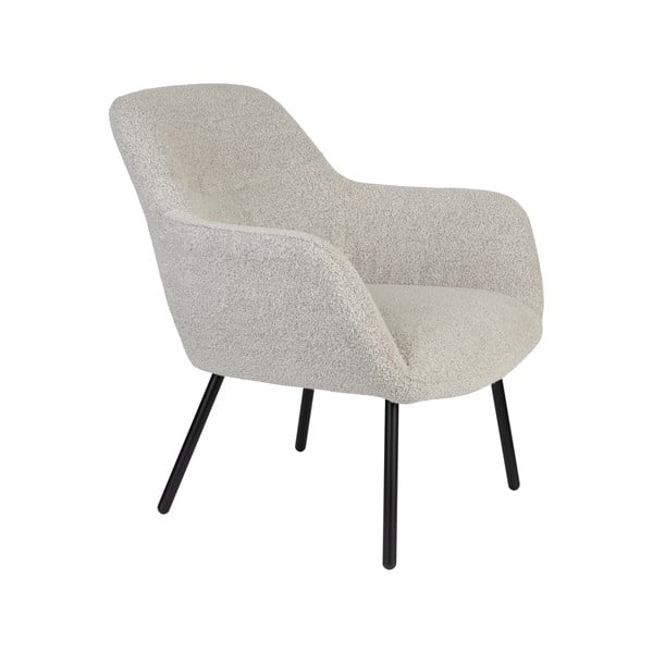 Bel fotelj iz tkanine bouclé Dude – White Label