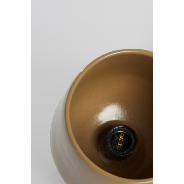 Rjava stropna svetilka s keramičnim senčnikom ø 18 cm Dena - Light & Living-image-1