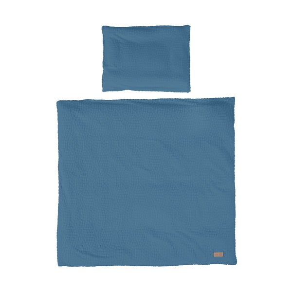 Modra otroška posteljnina za otroško posteljico 80x80 cm Seashells – Roba