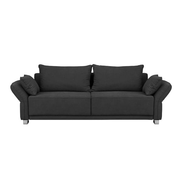 Temno siva raztegljiva sedežna garnitura s shranjevalnim prostorom Windsor & Co Sofas Casiopeia, 245 cm