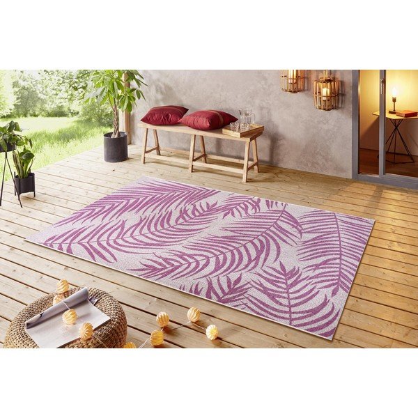 Roza-bež zunanja preproga NORTHRUGS Palmera, 200 x 290 cm-image-1