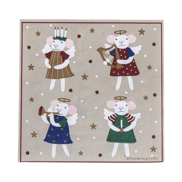 Papirnati prtički v kompletu 20 ks 33x33 cm Peo – Bloomingville-image-1