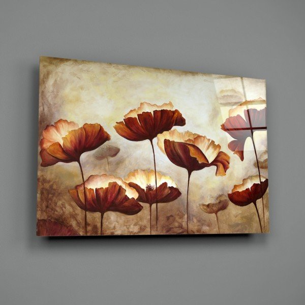Steklena slika Insigne Poppy, 72 x 46 cm-image-3