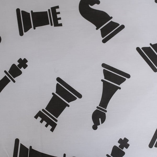 Črno-bela enojna bombažna otroška posteljnina 140x200 cm Chess – Jerry Fabrics-image-4