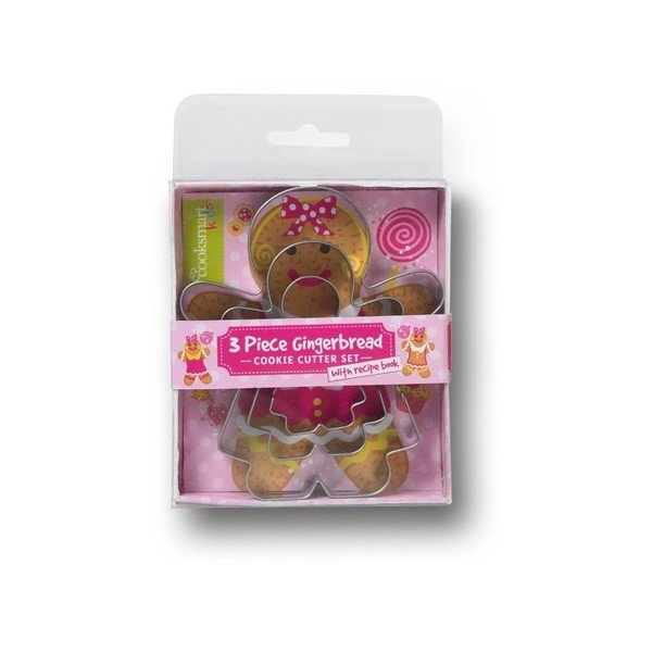 Komplet 3 izrezovalnikov za piškote Cooksmart ® Gingerbread Girl-image-1