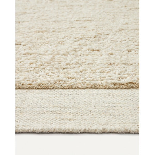Bela volnena preproga 200x300 cm Marely – Kave Home-image-3