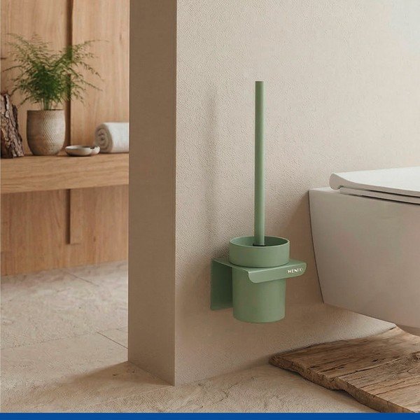Zelena plastična WC ščetka s Turbo-Loc pritrditvijo z namestitvijo brez vrtanja Lizan – Wenko-image-2