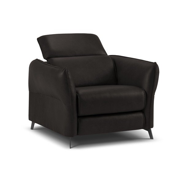 Črn usnjen fotelj Hubble – Windsor & Co Sofas-image-2
